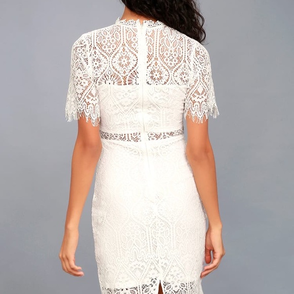 Lulus white lace dress - Picture 3 of 4